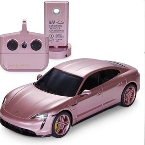 NIB FAO Schwarz Pink Porsche Remote Control Car